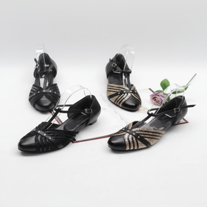 Chaussures de danse en cuir à talon bas pour femmes de 3cm Modèle 101823 - Product Image 1