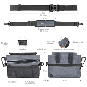 टिकाऊ उपकरण बैग खाद्य कमर बैग बहु-कार्यात्मक आउटडोर प्रशिक्षण कुत्ता स्नैक बैग कुत्ते का इलाज पाउच समायोज्य बेल्ट चलना कुत्ता - Product Image 4