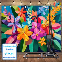 Máquina de impresión de pared vertical 3D Impresora de inyección de tinta UV Robot de arte mural Máquina de pintura de pared de flores