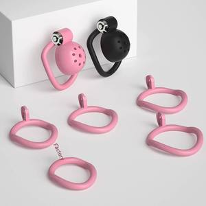 Cage de chasteté masculine en silicone, cage de chasteté masculine en ABS, verrou de chasteté masculin en plastique, SM, abstinence, serviteur, entraînement de retenue, fournitures - Product Image 5