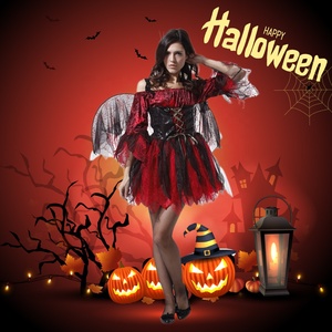 Disfraces de Halloween para mujer adulta, disfraz de Ángel malvado, disfraz de Navidad, bonito diablo de medianoche - Product Image 1