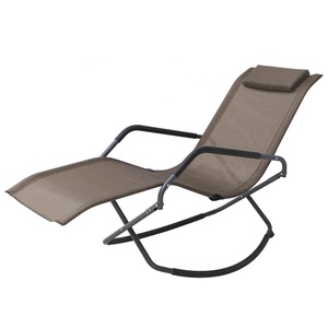 Couchage Détente Lit Bain De Soleil Pliant Chaise de Plage <span class=keywords><strong>À</strong></span> <span class=keywords><strong>Bascule</strong></span> Chaise Paresseux Reste <span class=keywords><strong>Transat</strong></span> de <span class=keywords><strong>Jardin</strong></span> En Acier - Product Image 1