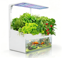Machine de culture hydroponique intelligente symbiotique poisson-plante avec éclairage LED à spectre complet pour la culture hors sol en intérieur