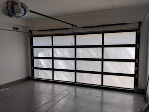 CBMMart Porte automatique givrée avec panneau de verre moteur Cadre <span class=keywords><strong>en</strong></span> aluminium <span class=keywords><strong>Kit</strong></span> de verre isolé pour porte de <span class=keywords><strong>garage</strong></span> - Product Image 4