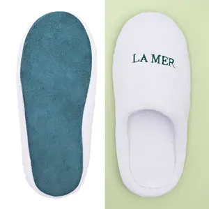 Factory Customized Luxury Hotel Amenities Travel Spa Slipper For 5 Star Hotel
