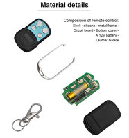 Télécommande de porte de garage améliorée, métal, 4 boutons, amplificateur de signal, puissance 13dBm, quatre options de fréquence 315/433/868MHz, stable