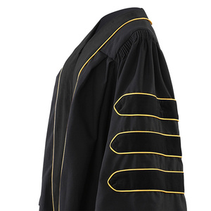 12 couleurs en option, robe de doctorat de luxe unisexe et <span class=keywords><strong>professeur</strong></span> Phd OEM & ODM, personnalisable - Product Image 4