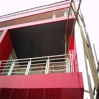 Panneau composite en aluminium Alucobond noir mat rouge pur, panneau décoratif extérieur ACM, décoration de maison