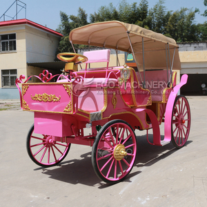 Carruaje Eléctrico Rosa para Bodas, Carruaje de Cenicienta de Tamaño Real con Luces para Bodas y Eventos - Product Image 5