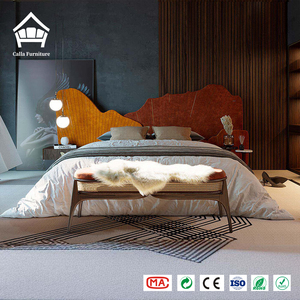 Meubles de chambre principale de qualité supérieure, design moderne <span class=keywords><strong>montagne</strong></span>, <span class=keywords><strong>lit</strong></span> rembourré en velours pour projets de villas et de complexes hôteliers de luxe - Product Image 1