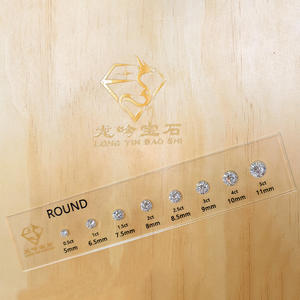 أدوات قياس خواتم الألماس من Junyuan Jewelry، الأكثر مبيعًا، بـ 11 شكلًا من الأحجار الكريمة من الزركونيا المكعبة ذات البريق العالي، مقاس 5 مم - 11 مم - Product Image 4