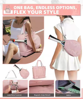 Sac de sport OEM grand format 30-40L en polyester 600D, étanche et tendance, pour raquettes de badminton, squash, padel, pickleball et tennis, avec bandoulière