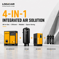 Compresseur d'air rotatif à vis industriel LOGICAIR 15 kW 20 CV 4 en 1 tout-en-un avec sécheur pour machines de découpe laser