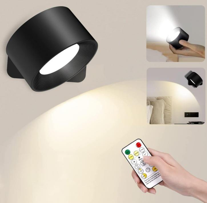 Tri color temperature touch+remote control black