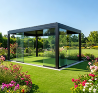 Pergola motorisée en aluminium Sweet Home, haute qualité, revêtement poudré, montage facile, toit à lames bioclimatiques imperméable, extérieur