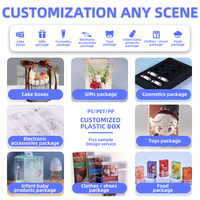 Kit d'outils d'extension de cils en gros, boîte transparente, kit de nettoyage des cils, cosmétiques, boîte transparente, logo personnalisable, boîtes en plastique