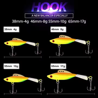 OEM 38mm-65mm Leurres de pêche sur glace, Balancers, Jigs d'hiver, Wobblers, Appâts pour eau salée pour Truite, Black-bass, Brochet, Carpe, Crankbait