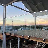 Pince en verre montée par Fascia monté latéral du duplex 2205 pour la balustrade en verre de balcon