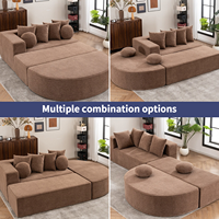 Meilleur vendeur Canapé modulaire sans ossature personnalisé pour salon Canapé-lit en mousse 28D Emballage sous vide Canapé sectionnel en éponge compressée
