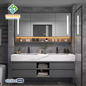 Phòng tắm <span class=keywords><strong>2025</strong></span> juerte với bồn rửa đôi, gương chiếu sáng và thông minh, bàn trang điểm nhà vệ sinh, bàn, giá sách, tủ - Product Image 4