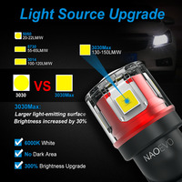 Ampoule LED auto NAO Super Bright T10-N5 SMD 168 194 pour voiture, lampe de lecture, éclairage de porte, clignotant, éclairage de stationnement, éclairage LED Canbus T10