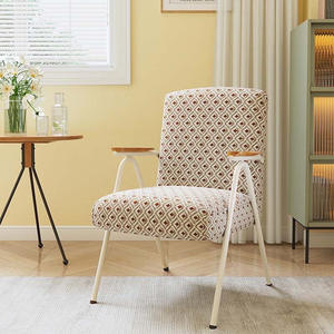 כורסת יחיד מודרנית בסגנון נורדי, עשויה ברזל ועץ מלא, מתכווננת, לסלון, לבית ולפנאי - Product Image 4