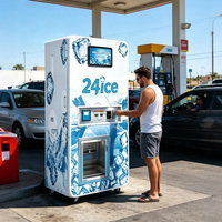Máquina Expendedora de Hielo Comercial Directo de Fábrica, Acero sin Embalaje, con Wi-Fi, Múltiples Opciones de Pago, para Gasolineras