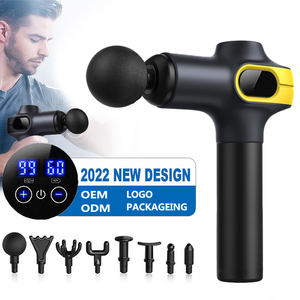 Pistola de fascia de mano inalámbrica profesional, 8 cabezales masajeadores, percusión eléctrica, herramienta de masaje corporal muscular de tejido profundo - Product Image 2