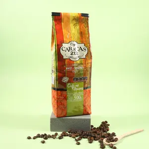 8 Sides Sealed Laminated Plastic Popcorn Bag Side Gusset Coffee Pouches Aluminum Foil Stand Up Pouch With Zipper