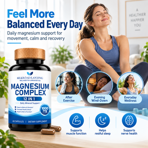Cápsulas de Complejo de Magnesio de 1000mg con 12 Formas para la Relajación Muscular y el Apoyo Diario a la Salud, Suministro de Fábrica, Marca Privada - Product Image 4