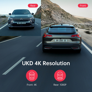 LINGDU D600 4K 2160P UHD Dash Cam <span class=keywords><strong>Car</strong></span> <span class=keywords><strong>DVR</strong></span> WiFi Cámara GPS incorporado Control de voz 24H Monitor de estacionamiento 150 ° FOV Visión nocturna - Product Image 4