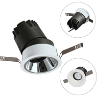 Spot encastré LED en gros, lampe de plafond 24V, anti-éblouissement, encastré, COB, spot, 7W, 10W, 12W, intérieur, Ra95, COB Down L