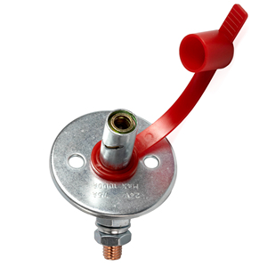 12VDC 200A Pin <span class=keywords><strong>isolator</strong></span> Thạc sĩ chuyển đổi 2pin ON-OFF Pin Xe ngắt kết nối cắt tắt Kill <span class=keywords><strong>Switch</strong></span> Sliver cơ thể với bìa màu Đỏ - Product Image 5