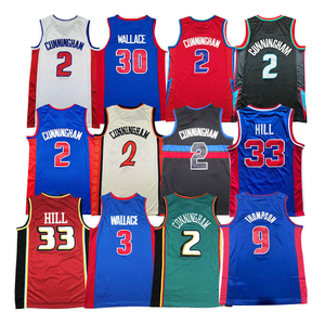 Nuevas Camisetas <span class=keywords><strong>de</strong></span> Baloncesto Cosidas Baratas 2026, 2 Cade Cunningham, 33 Grant Hill, 30 <span class=keywords><strong>Ben</strong></span> Wallace, 9 Ausar Thompson - Product Image 1
