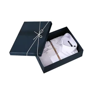 Custom Branding Matte Paper Gift Box For Garments T-shirt Rectangular Scarf Clothing Packaging