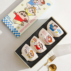 Crayon Shin-chan uma Família Tigela De Cerâmica Pode Ser Colocado No Microondas Tigela De Arroz Dos Desenhos Animados Tigela De Louç<span class=keywords><strong>a</strong></span> De Cerâmica Do Lar Bonito - Product Image 1