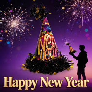 Sombrero <span class=keywords><strong>de</strong></span> Cono Festivo con Purpurina para Fiesta <span class=keywords><strong>de</strong></span> Año Nuevo, Sombrero Negro con Estrellas Doradas para Nochevieja, Suministros para <span class=keywords><strong>Celebraciones</strong></span> - Product Image 1