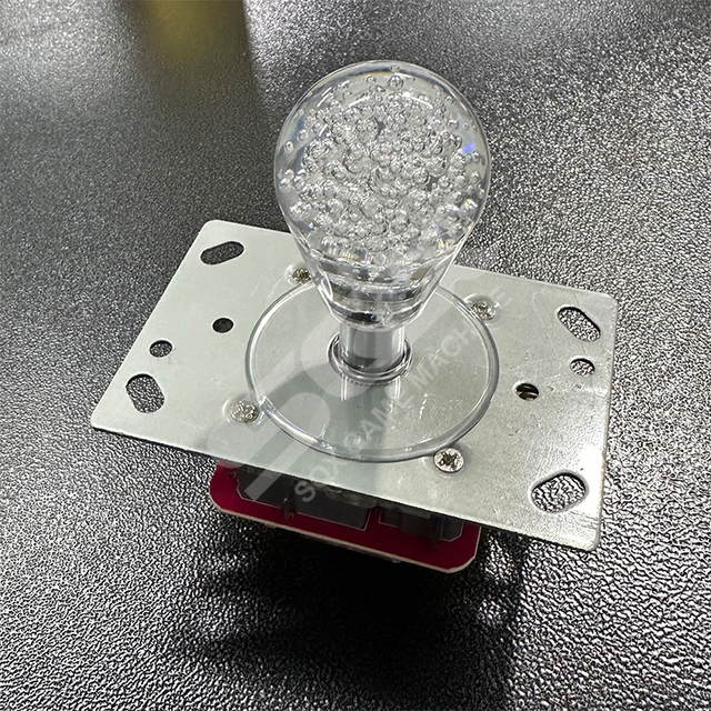 Colorful Crystal LED Light Arcade Joystick Metal Fishing Game Direction Controller Accessory for Claw Machine Age 6+ Years