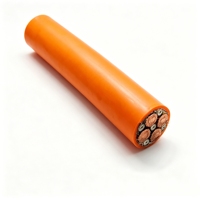 Câble de tambour PUR personnalisé avec conducteurs en cuivre nu torsadés 4*95mm², isolation TPE, résistant à l'usure et aux déchirures pour équipement de grue
