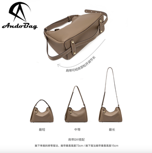 Sac à bandoulière multifonctionnel AndoBag en cuir véritable, nouvelle mode, grande capacité, pour les trajets quotidiens, sacs de loisirs sous le bras 2106 - Product Image 4