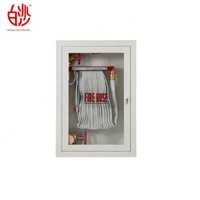 Armoire de lutte contre l'incendie avec armoire de tuyau d'incendie en fibre de verre rouge serrure d'armoire de tuyau d'incendie