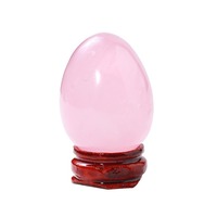Ensemble d'oeufs de Yoni en quartz rose certifiés GIA Œuf de massage Boule minérale en cristal pour l'exercice de Kegel Tonification des muscles vaginaux Oeufs de Yoni en jade