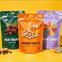Sacs en plastique de haute qualité avec impression en héliogravure, finition brillante, sachets refermables de qualité alimentaire pour noix et bonbons