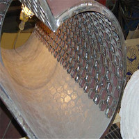 Grille hexagonale métallique et revêtement réfractaire métallique flexible