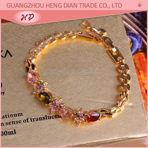 ขายส่งกำไลข้อมือเด็ก HengDian Dubai 2016 รุ่นทันสมัย ชุบทอง 18K ประดับเพชรซิร์คอน - Product Image 2