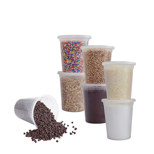 High Quality 16oz Microwavable PP Plastic Disposable Clear Deli Container with Lid