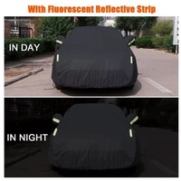 Housse de voiture en tissu Oxford avec doublure en polaire pour la protection contre le soleil et la pluie, housse de voiture personnalisée, housse de voiture toutes saisons