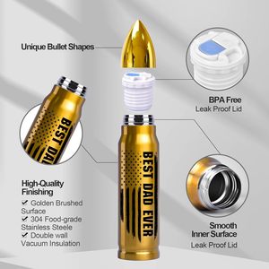 Termo Moderno y Creativo de Acero Inoxidable 304 con Forma de Bala, de Gran Capacidad, Portátil para Coche, para Fiestas al Aire Libre, Modelo <span class=keywords><strong>Rocket</strong></span> - Product Image 3