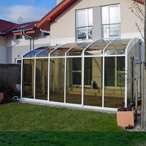 Vérandas pliantes rétractables en aluminium pour restaurants commerciaux modernes, villas et solariums, maisons en verre à double vitrage trempé - Product Image 2