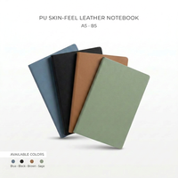 Carnet A5 personnalisé en cuir PU effet peau, couverture souple, journal en cuir végétalien, reliure cousue, agenda professionnel pour le bureau
